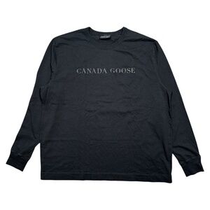 Canada Goose Gladstone Staff Uniform Black Cotton Crewneck L/S T Shirt Mens 2XL